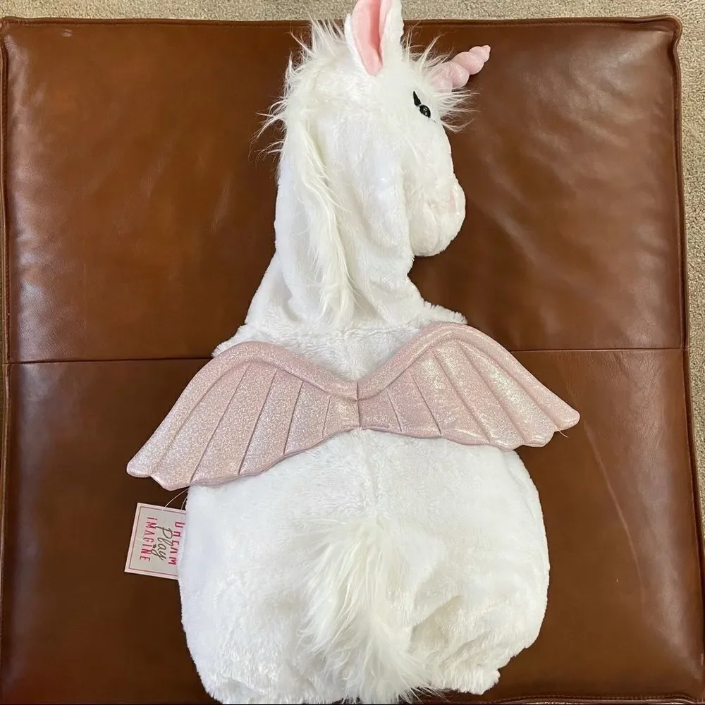 NWT Plush Winged Unicorn Costume Full Zip Dream Play Imagine